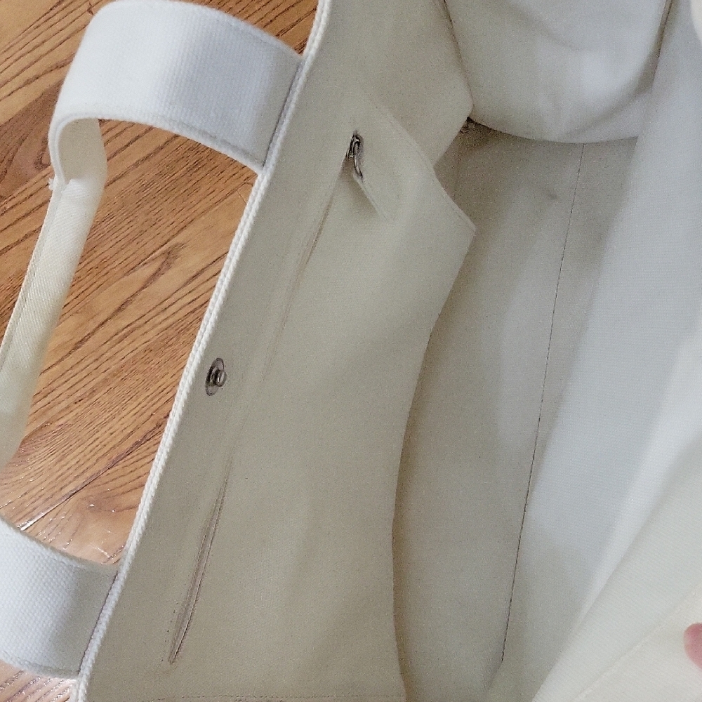 Vintage Michael Kors Cream and Orange Tote Bag - Picture 5 of 11